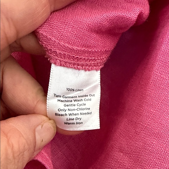 Talbots Fuchsia Button-Up Blouse - Picture 5 of 7